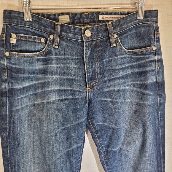 Ag Adriano Goldschmied Jeans Womens 29R 31x33 Blue Skinny Straight Denim Stretch - Picture 7 of 12
